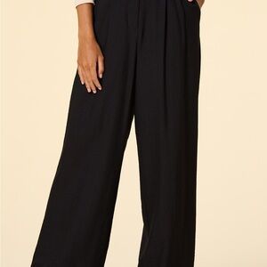VERSONA/WIDELEGG TROUSER/Black/Womens 10 Petite